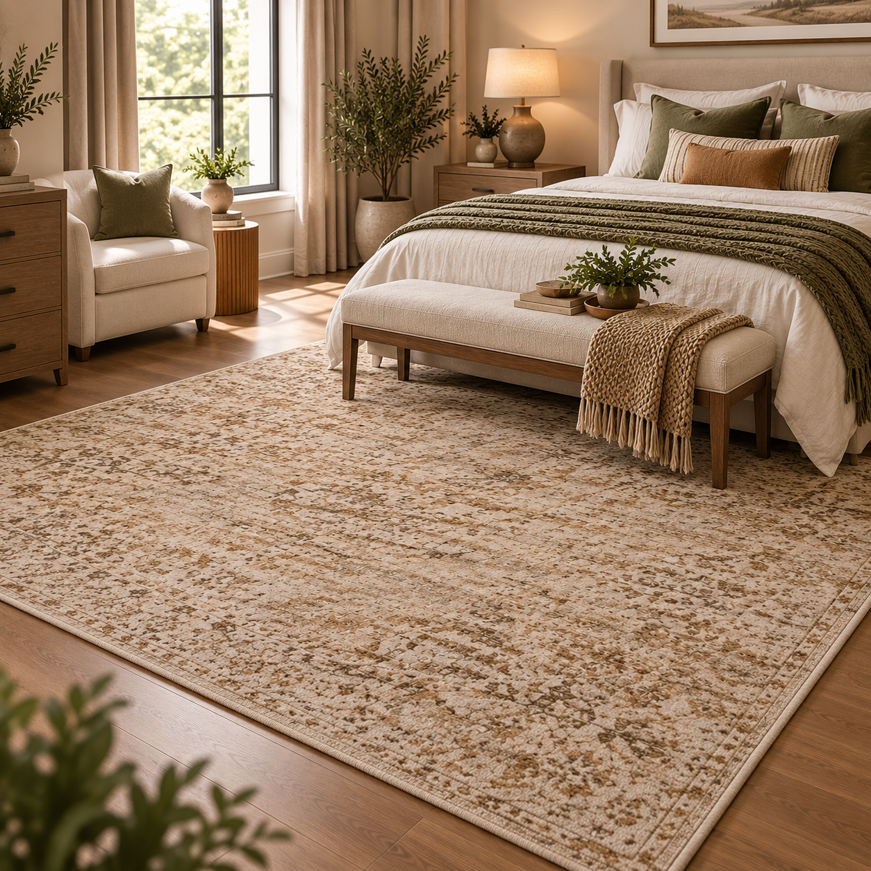 Loloi Newman Wheat Natural 7'10" Round Area Rug
